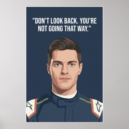 Nico Hülkenberg Racing Vector – Don’t Look Back Poster (Voorkant)