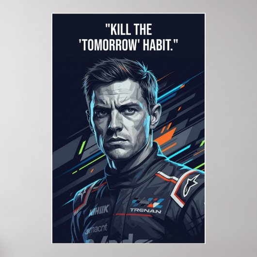 Nico Hülkenberg Racing Vector – Kill the Morgen Poster (Voorkant)
