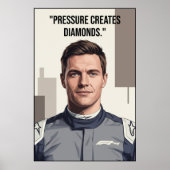 Nico Hülkenberg Racing Vector - Motivational Poster (Voorkant)