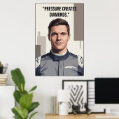 Nico Hülkenberg Racing Vector - Motiverend Poster (Thuiskantoor)