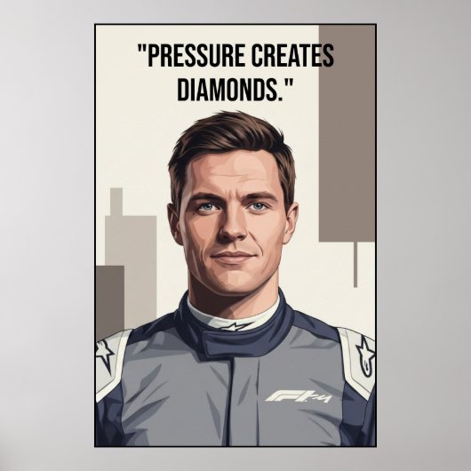 Nico Hülkenberg Racing Vector - Motiverend Poster (Voorkant)
