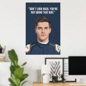 Nico Hülkenberg Racing Vector – Niet omkijken Poster (Thuiskantoor)