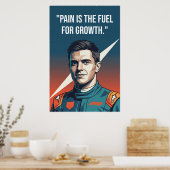 Nico Hülkenberg Racing Vector – Pijn Is de Brandst Poster (Keuken)