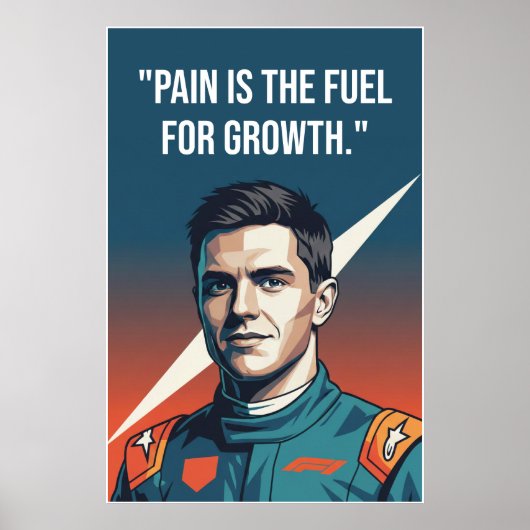 Nico Hülkenberg Racing Vector – Pijn Is de Brandst Poster (Voorkant)