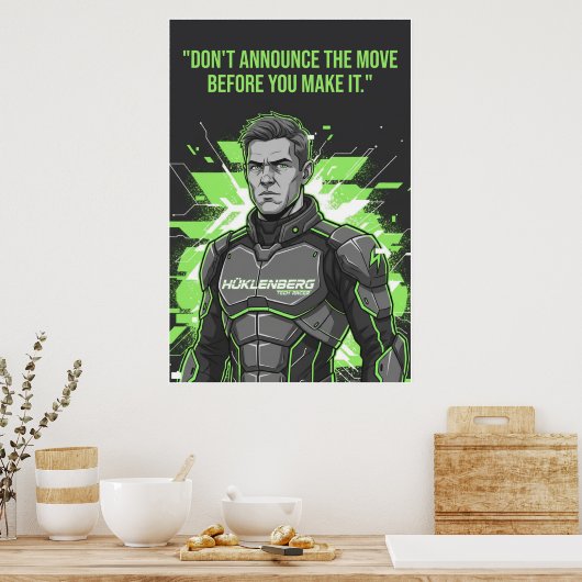 Nico Hülkenberg Racing Vector – Poster (Keuken)