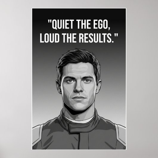 Nico Hülkenberg Racing Vector – Quiet the Ego Poster (Voorkant)