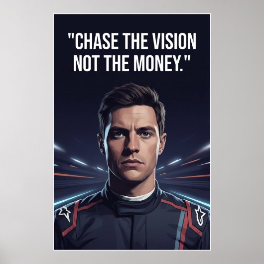 Nico Hülkenberg Racing Vector – Volg de Visie Poster (Voorkant)