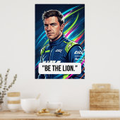 Nico Hülkenberg Racing Vector – Wees de Leeuw Post Poster (Keuken)