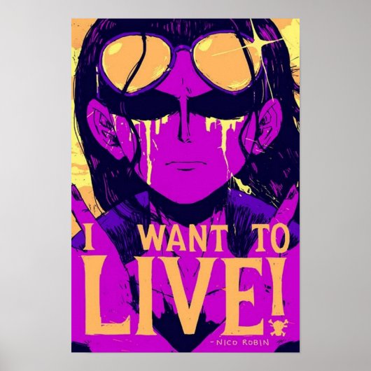 Nico Robin die ik wil leven Poster (Voorkant)