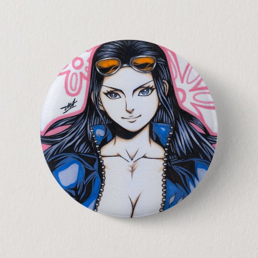 Nico Robin ~ Duivelkind Ronde Button 5,7 Cm (Voorkant)