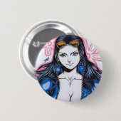 Nico Robin ~ Duivelkind Ronde Button 5,7 Cm (Voorkant /achterkant)