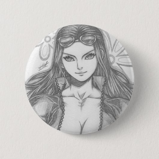 Nico Robin ~ Duivelkind Ronde Button 5,7 Cm (Voorkant)