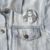 Nico Robin ~ Duivelkind Ronde Button 5,7 Cm (In situ)