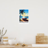 Nicobar Island India Reisprint Poster (Keuken)