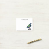 Nicobar pigeon bird cartoon illustratie post-it® notes (Op bureau)