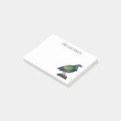 Nicobar pigeon bird cartoon illustratie post-it® notes (Schuin)