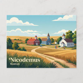 Nicodemus National Historic Site Kansas Briefkaart