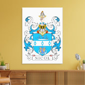 Nicol Family Crest Canvas Afdruk (Insitu (Woonkamer))