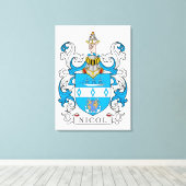 Nicol Family Crest Canvas Afdruk (Insitu (Houten vloer))