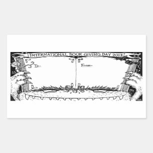 Nicola L. Robinson - Boek Giving Day boekenplaat Rechthoekige Sticker