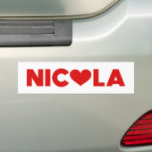 Nicola Love Bumpersticker (Op auto)