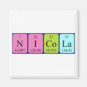 Nicola periodiek table name magnet