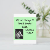 Nicola Tesla Briefkaart (Staand voorkant)