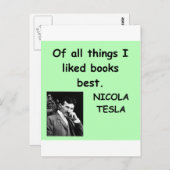 Nicola Tesla Briefkaart (Voorkant / Achterkant)