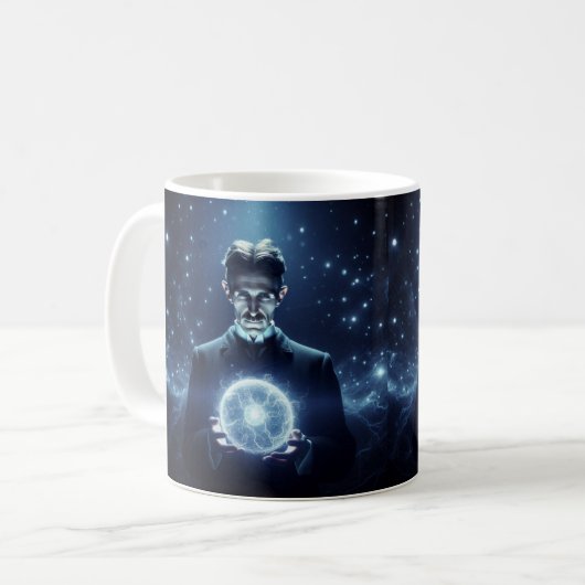 Nicola Tesla Caneca de Café Koffiemok (Voorkant links)