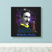 Nicola Tesla Canvas Afdruk (Insitu (Houten vloer))