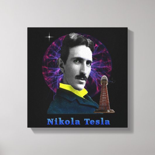Nicola Tesla Canvas Afdruk (Voorkant)