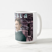 Nicola Tesla Coffee Mok (Voorkant rechts)
