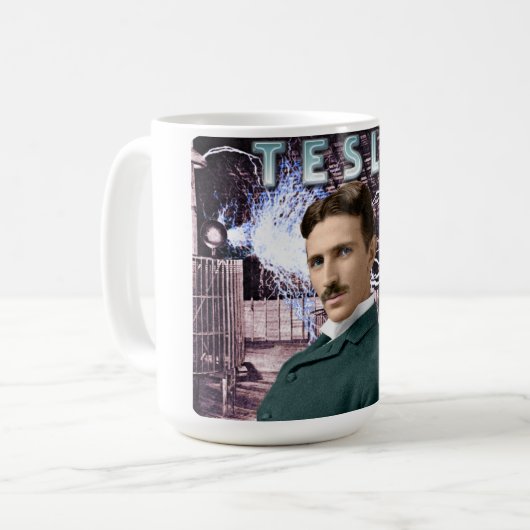 Nicola Tesla Coffee Mok (Voorkant links)