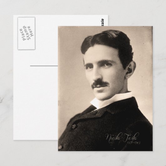 Nicola Tesla Foto Briefkaart (Voorkant / Achterkant)
