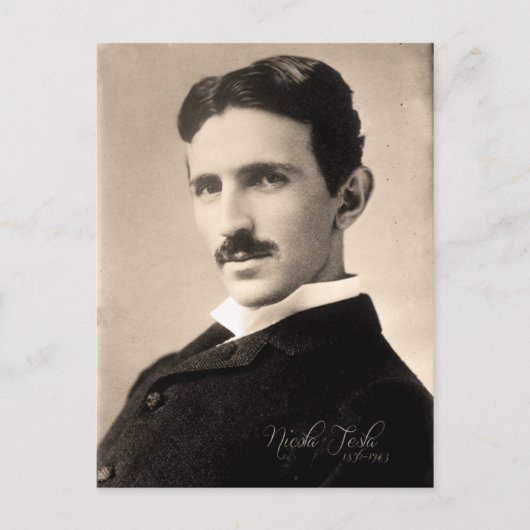 Nicola Tesla Foto Briefkaart (Voorkant)