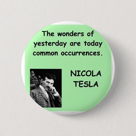 Nicola Tesla Ronde Button 5,7 Cm (Voorkant)