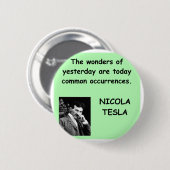 Nicola Tesla Ronde Button 5,7 Cm (Voorkant /achterkant)