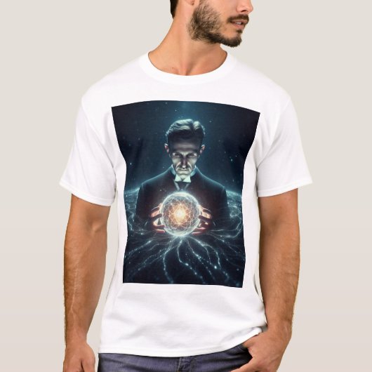 Nicola Tesla  T-shirt (Voorkant)