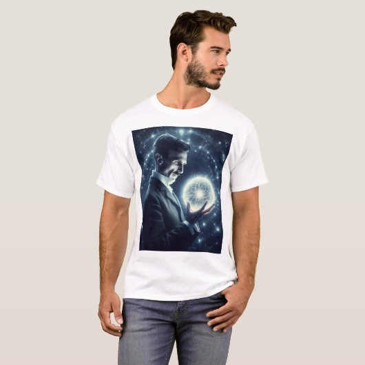 Nicola Tesla  T-shirt (Voorkant volledig)