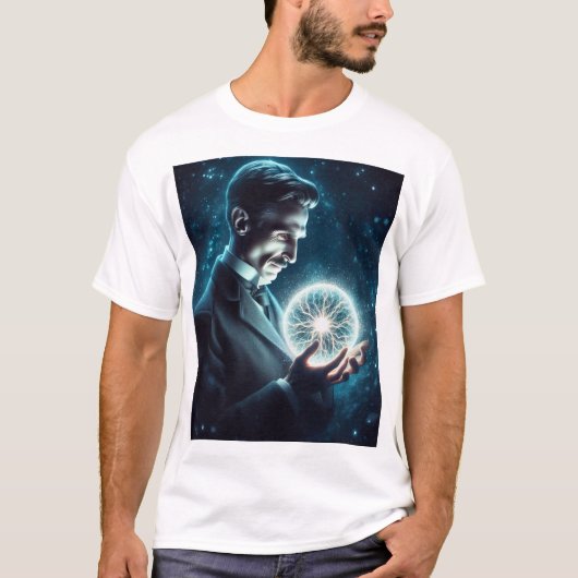 Nicola Tesla  T-shirt (Voorkant)