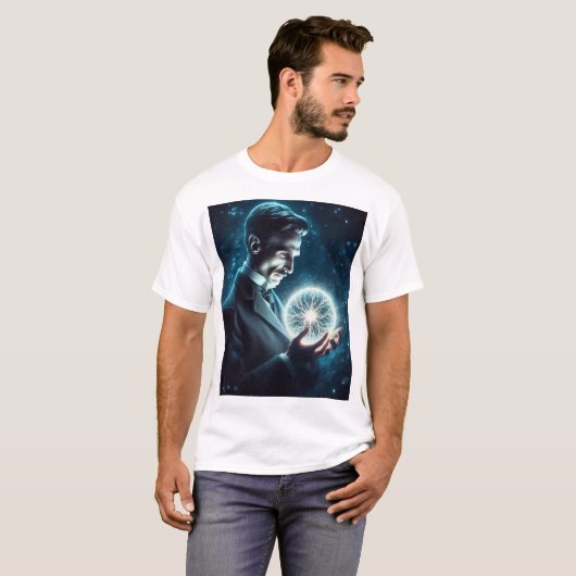Nicola Tesla  T-shirt (Voorkant volledig)