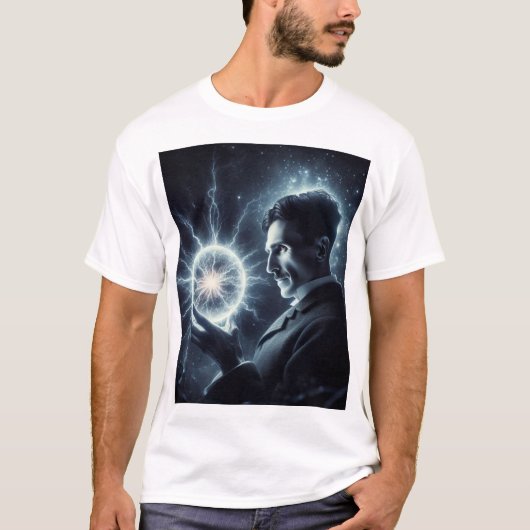 Nicola Tesla  T-shirt (Voorkant)