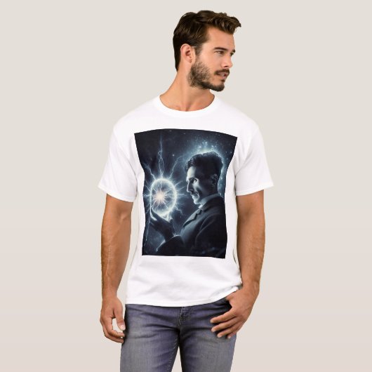 Nicola Tesla  T-shirt (Voorkant volledig)