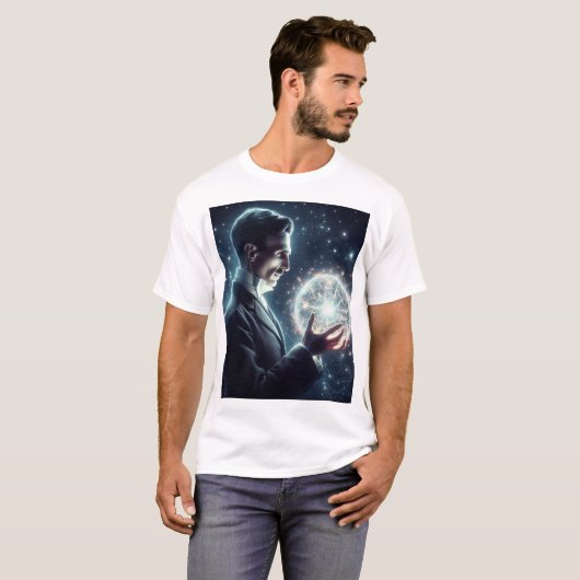 Nicola Tesla  T-shirt (Voorkant volledig)