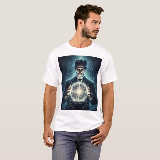 Nicola Tesla  T-shirt (Voorkant volledig)