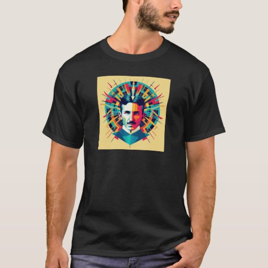 Nicola Tesla  T-shirt (Voorkant)