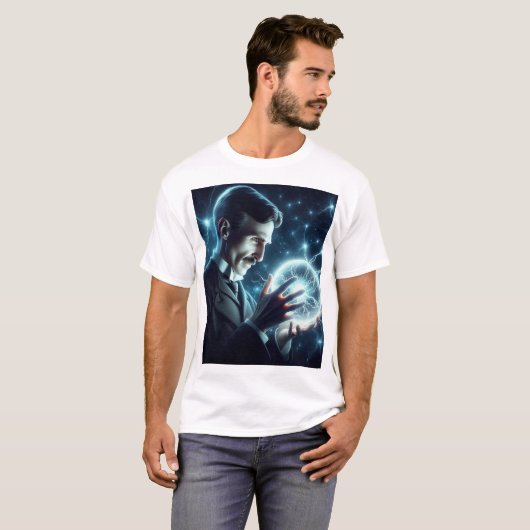 Nicola Tesla  T-shirt (Voorkant volledig)