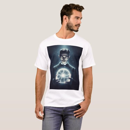 Nicola Tesla  T-shirt (Voorkant volledig)
