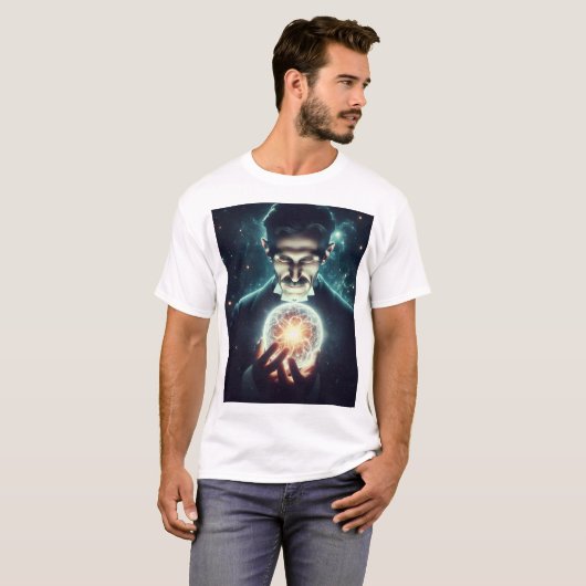 Nicola Tesla T-shirt (Voorkant volledig)