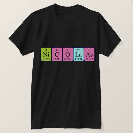 Nicolaas periodiek shirt (Design voorkant)